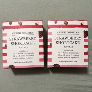 Ancient Cosmetics Body Bars - Strawberry Shortcake, Set of 2